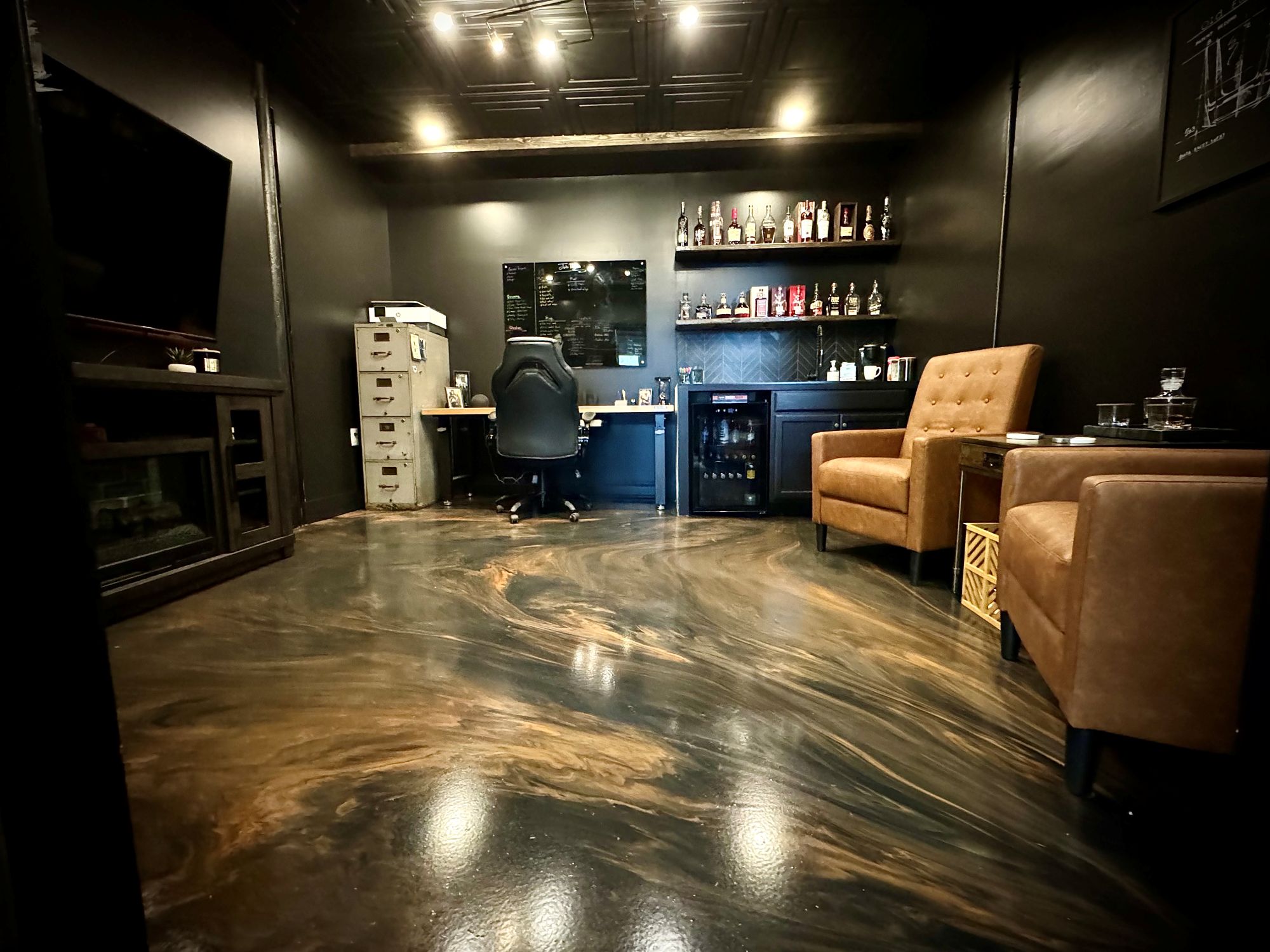 Metallic Office Lounge epoxy flooring photo 3